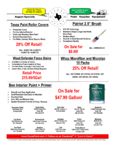 Texas Paint Specials 