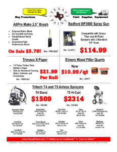 Texas Paint Specials 